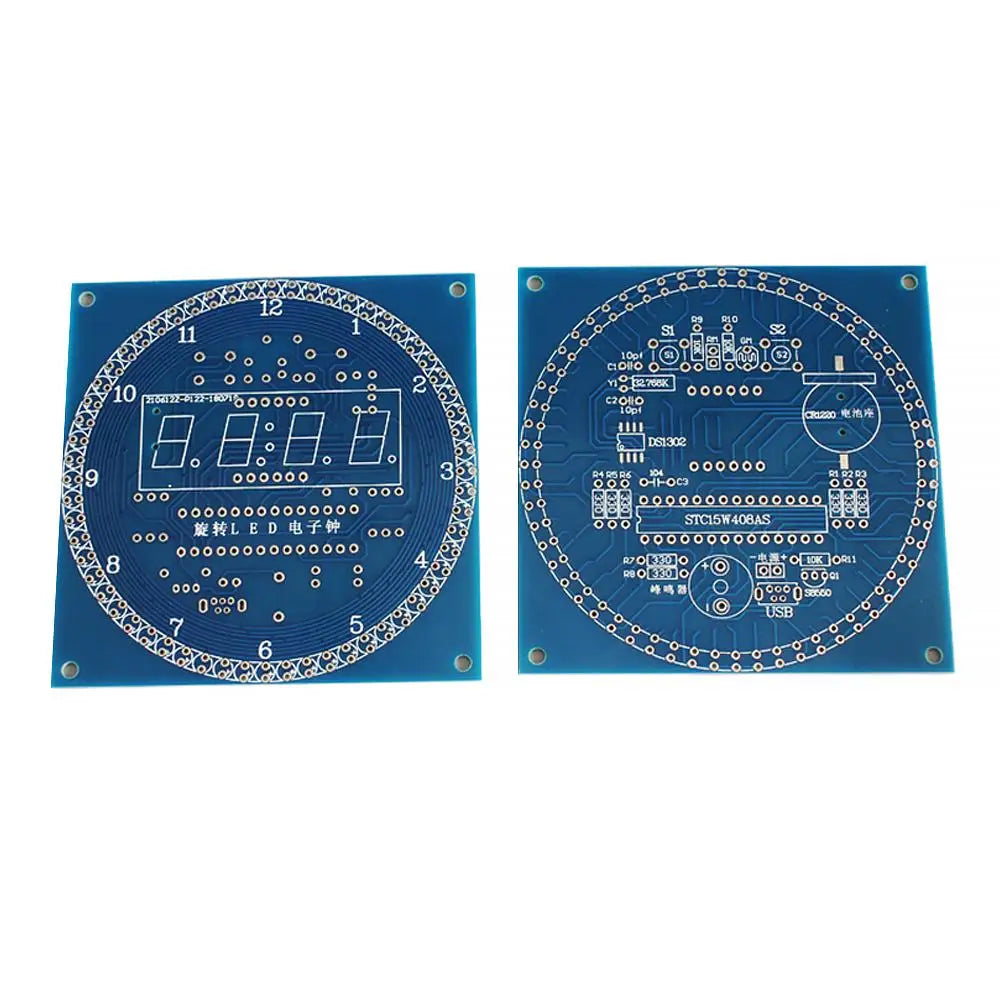 DIY Rotating LED Digital Clock Kit With Temperature Display