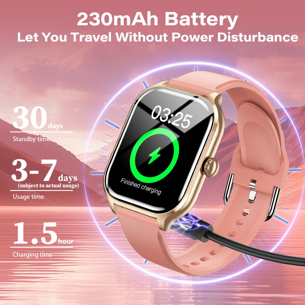 Bluetooth Smart Watch With Call – 24-Hour Health Tracking