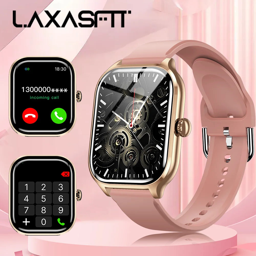 Pink Color Bluetooth Smart Watch With Call – 24-Hour Health Tracking