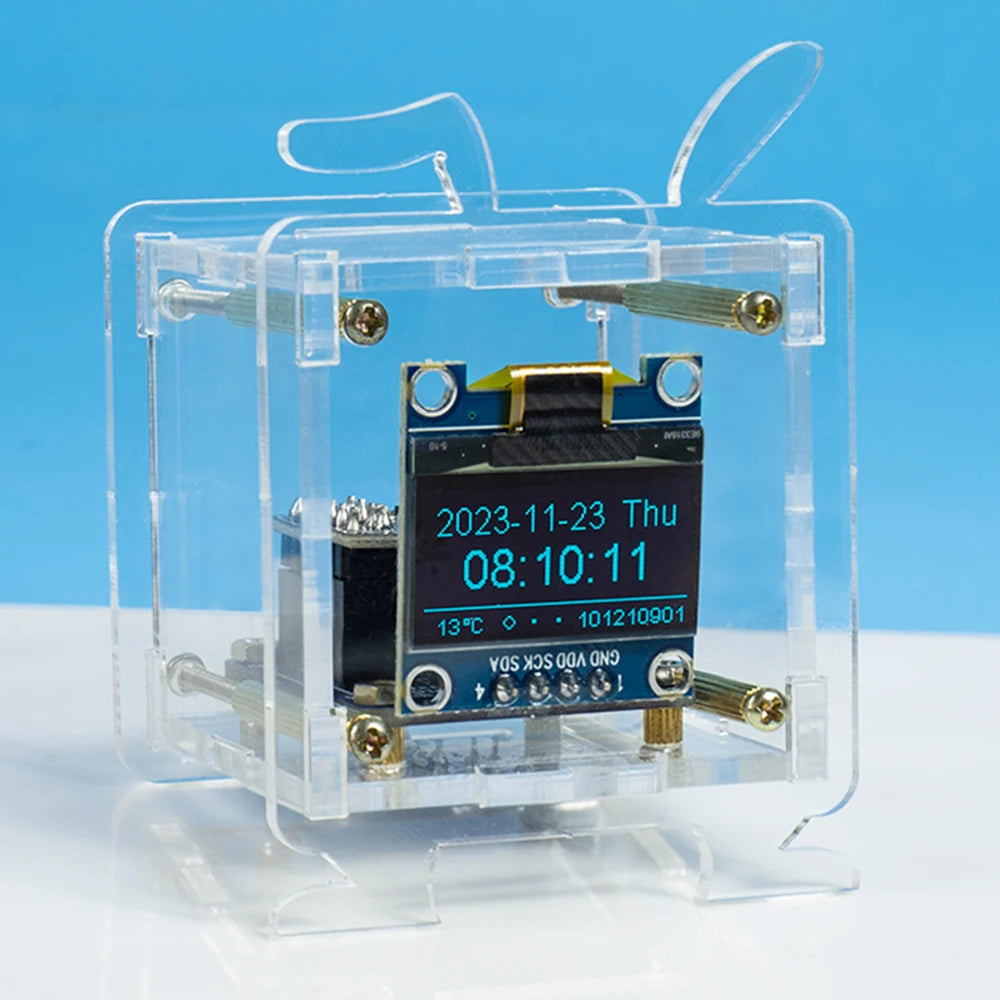 ESP8266 DIY Mini Weather Clock Kit With OLED Display