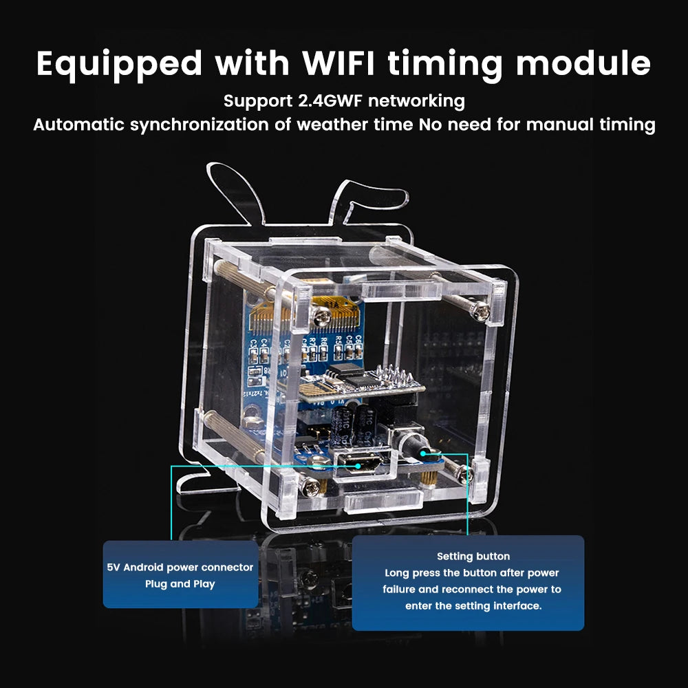 ESP8266 DIY Mini Weather Clock Kit With OLED Display