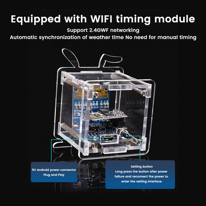 ESP8266 DIY Mini Weather Clock Kit With OLED Display