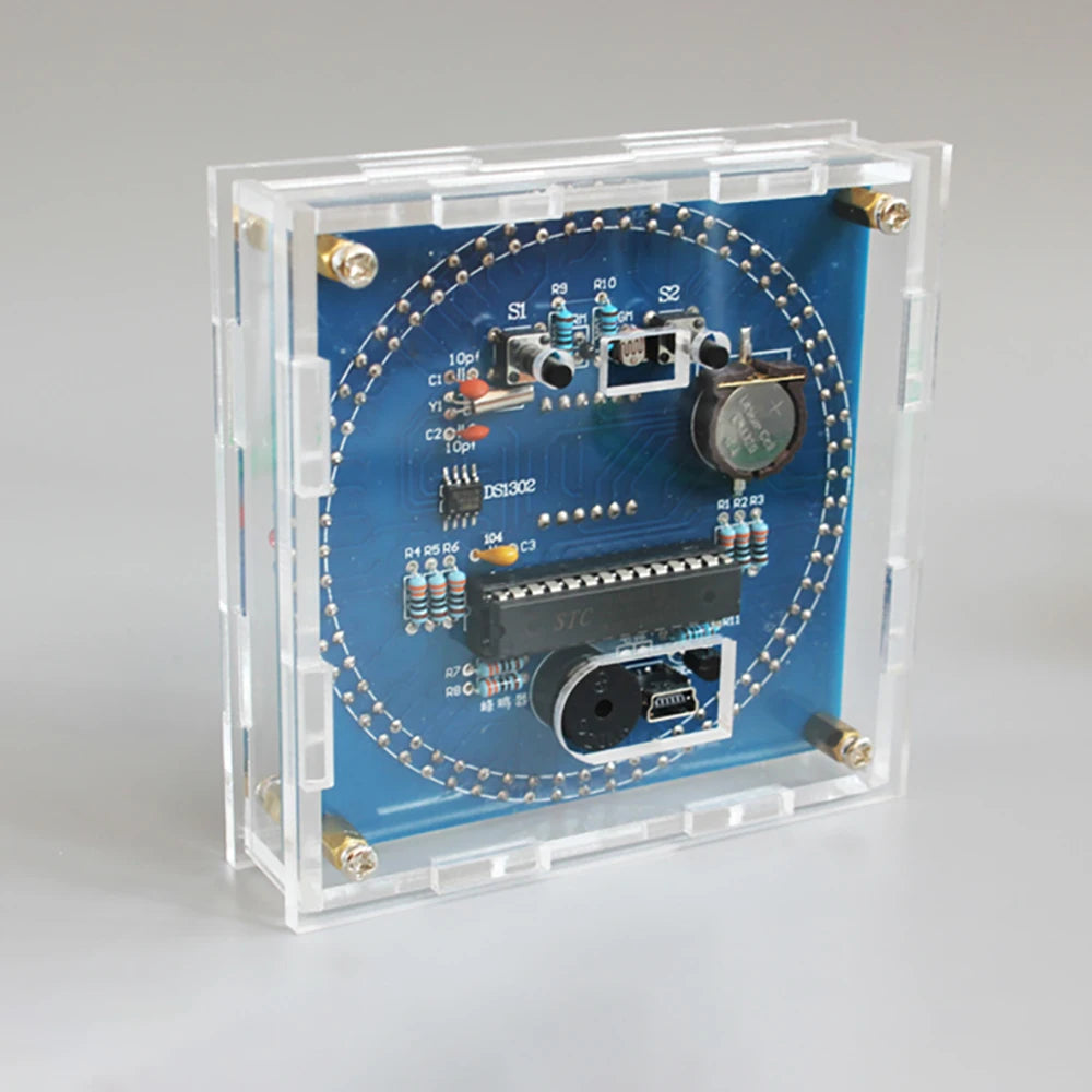 DIY Rotating LED Digital Clock Kit With Temperature Display