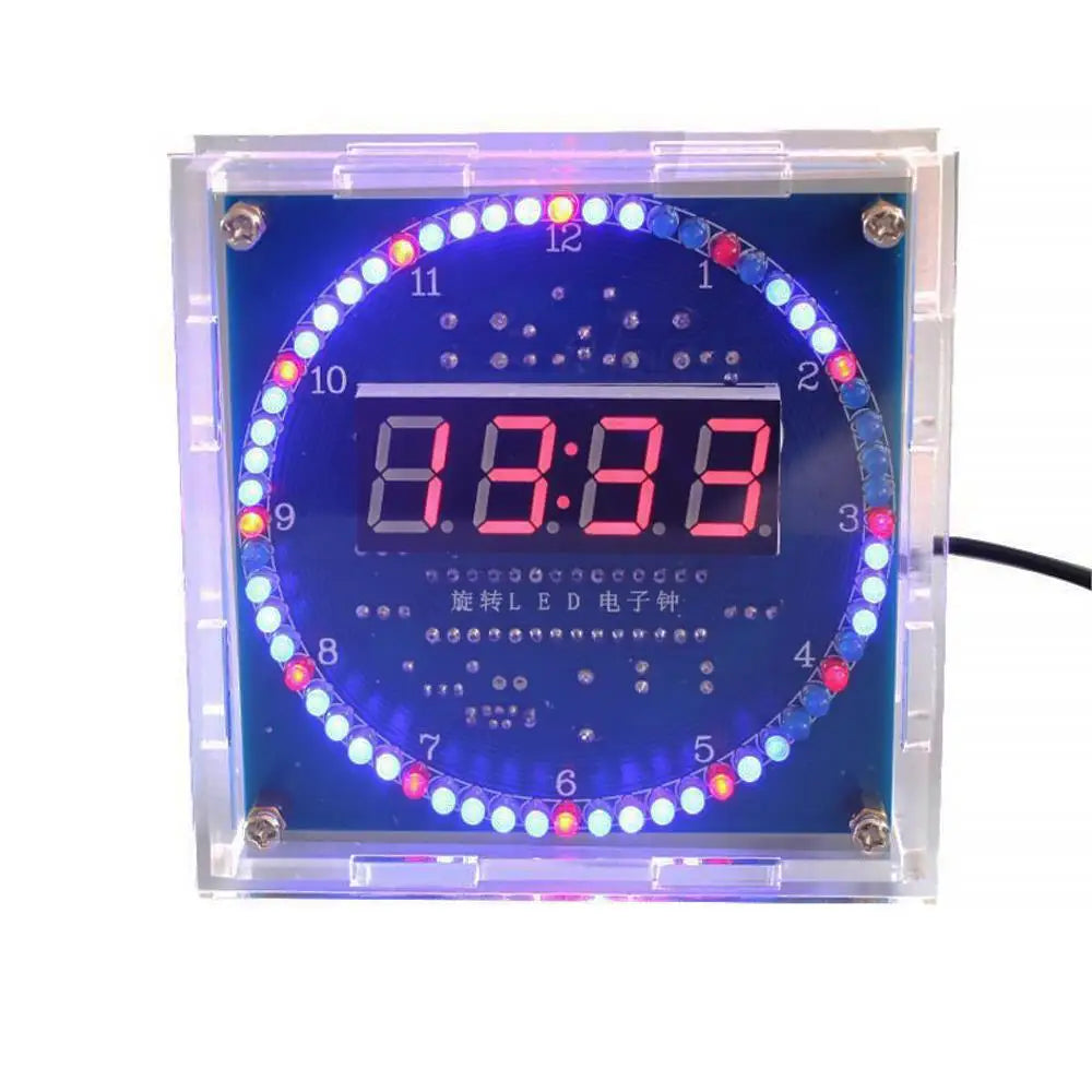 DIY Rotating LED Digital Clock Kit With Temperature Display