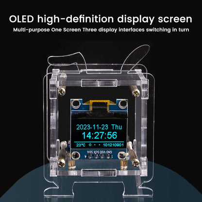 ESP8266 DIY Mini Weather Clock Kit With OLED Display