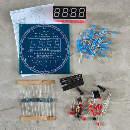 DIY Rotating LED Digital Clock Kit With Temperature Display