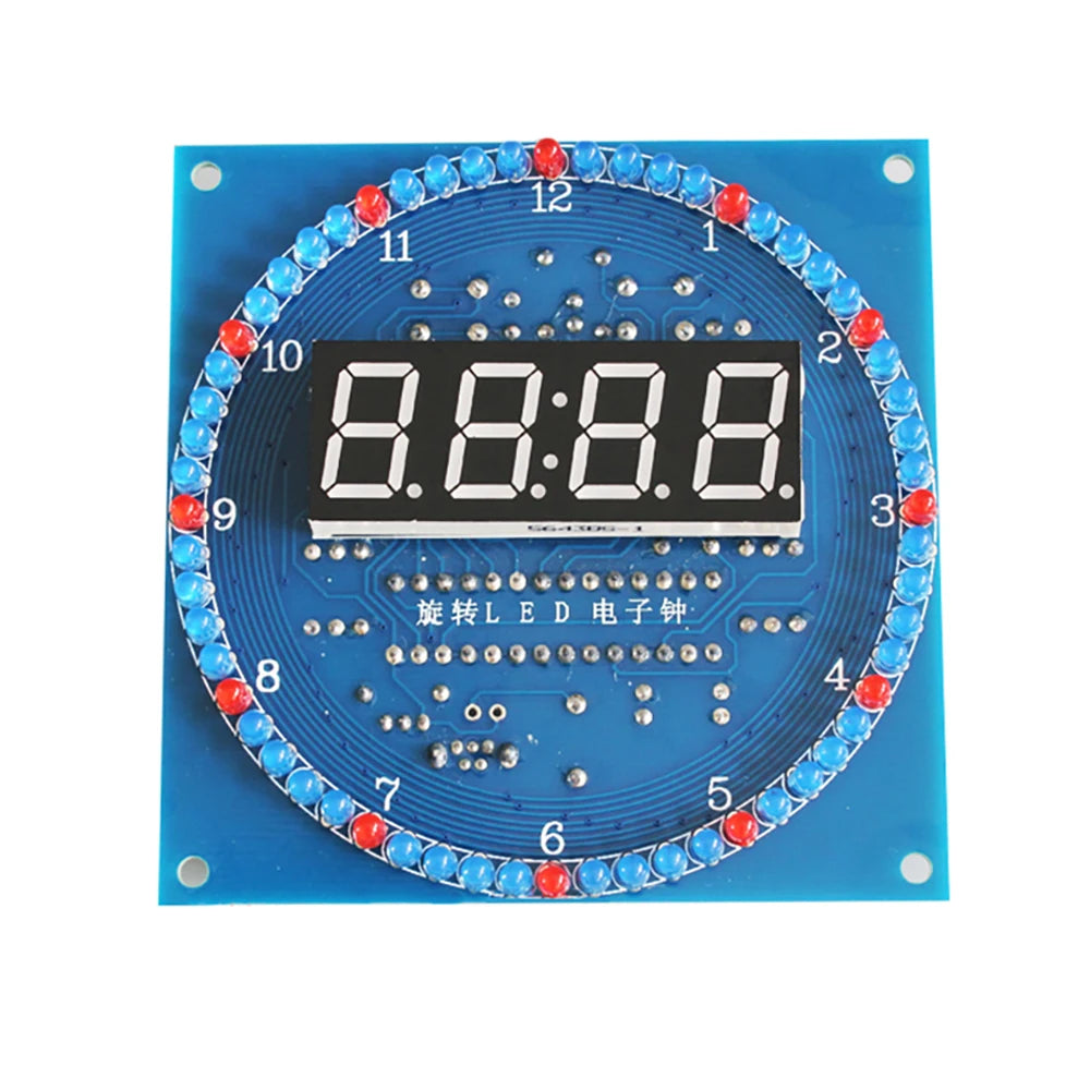 DIY Rotating LED Digital Clock Kit With Temperature Display