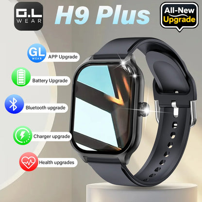 H9 Plus Black Color Bluetooth Smart Watch With Call – 24-Hour Health Tracking