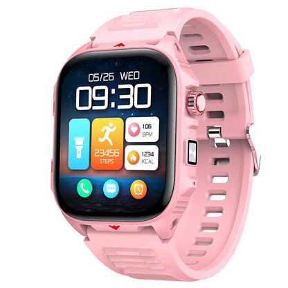 Pink Color Bluetooth Smartwatch With Call & Fitness Tracking